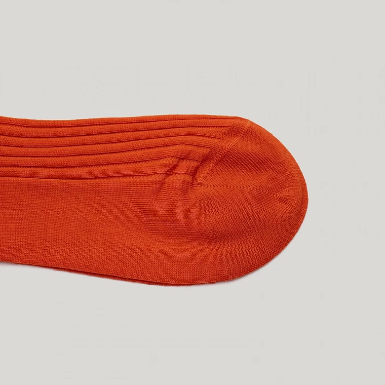 Orange Plain Wool Sock - Image 2