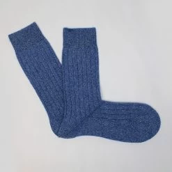 Denim Blue Cashmere Socks