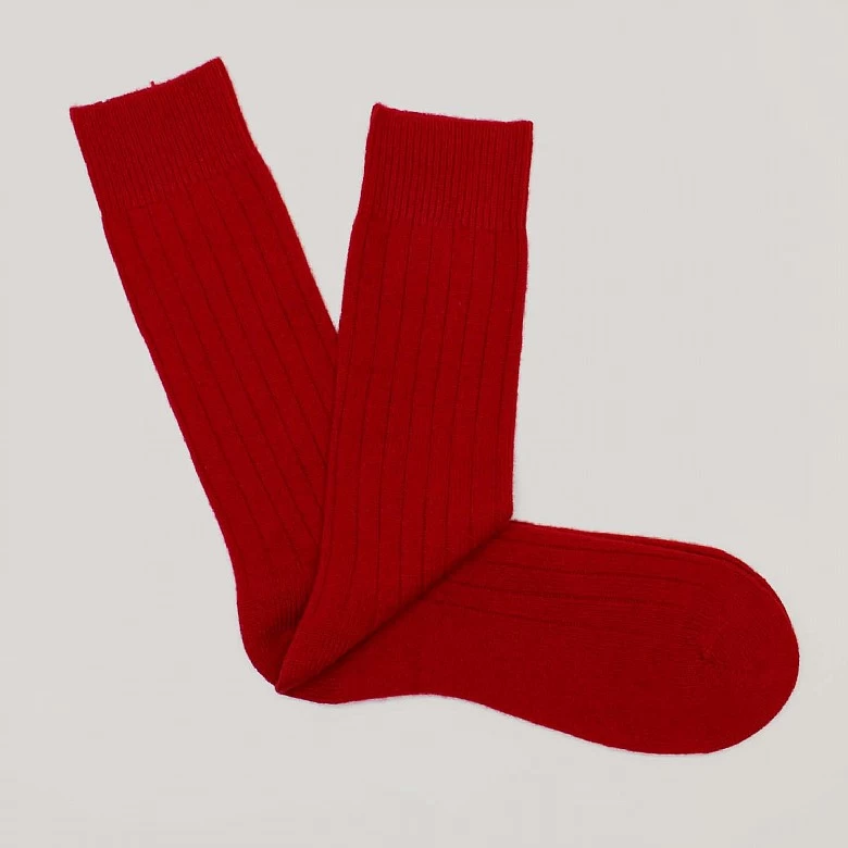 Red Cashmere Socks