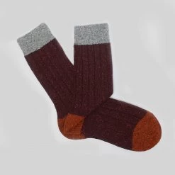 Maroon Fleck Leisure Socks