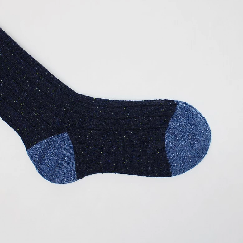 Navy Fleck Leisure Socks - Image 2