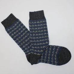 Charcoal Grey Fairisle Socks