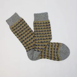 Gold Fairisle Socks