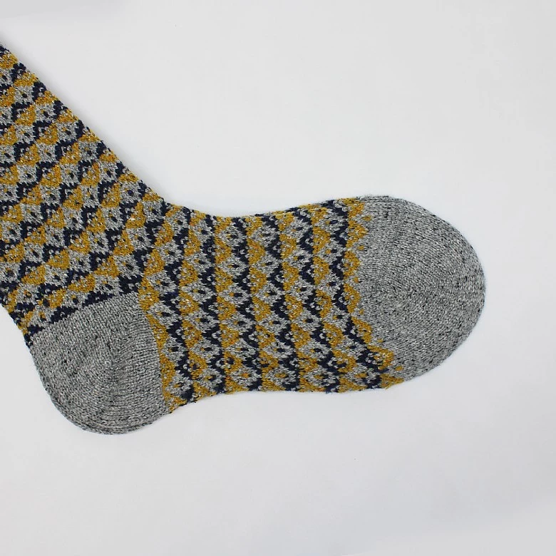 Gold Fairisle Socks - Image 2