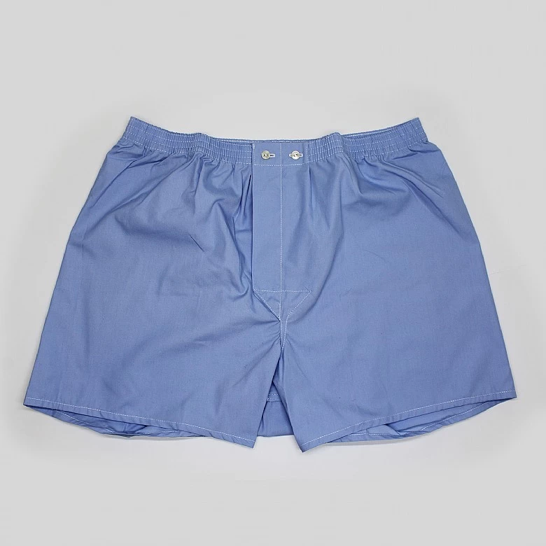 Mid Blue Cotton Essential Boxer Shorts