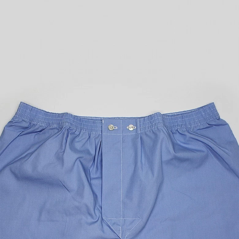 Mid Blue Cotton Essential Boxer Shorts - Image 2