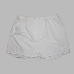 White Cotton Essential Boxer Shorts