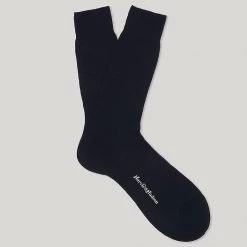 Navy Short Merino Wool Socks