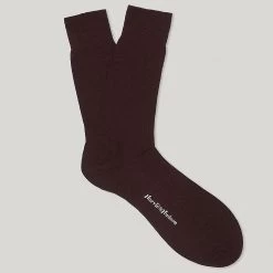 Wine Short Merino Wool Socks