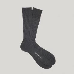 Short Cotton Sock Dark Grey Mix