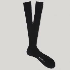 Black Long Cotton Socks