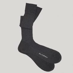 Long Cotton Sock Charcoal