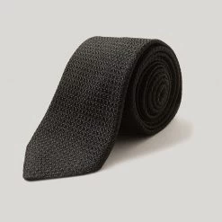 Black Silk Grenadine Tie