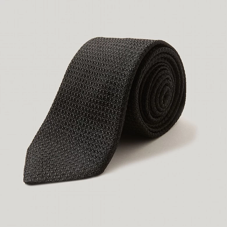 Black Silk Grenadine Tie