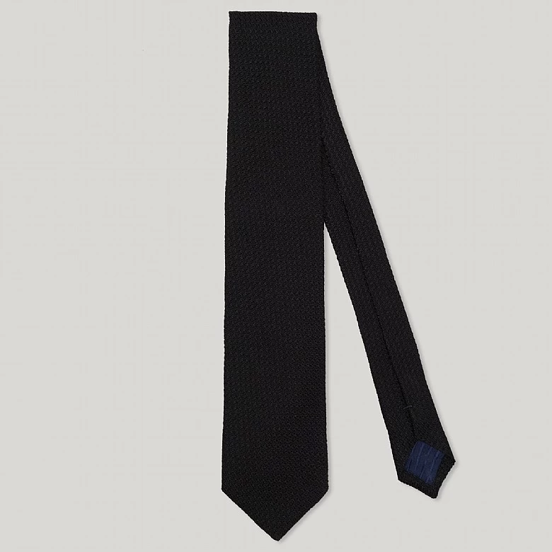 Black Silk Grenadine Tie - Image 3