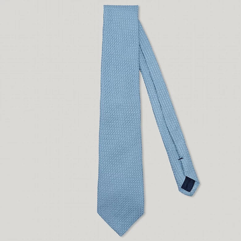 Bright Blue Silk Grenadine Tie - Image 18