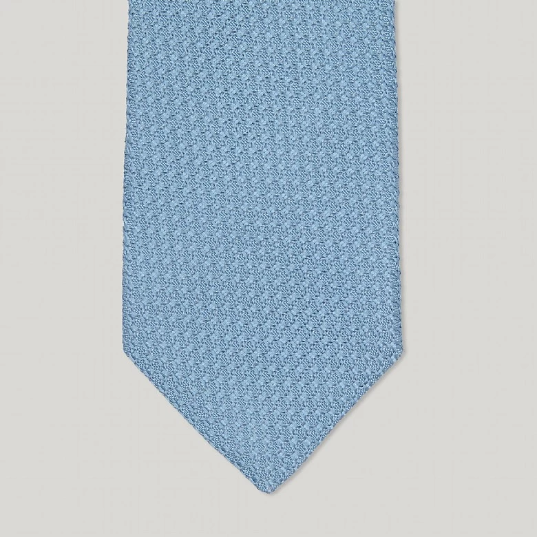 Bright Blue Silk Grenadine Tie - Image 19