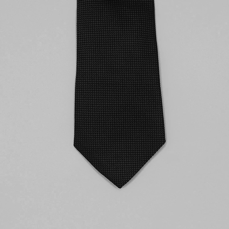 Olive Green Plain Woven Silk Tie - Image 3