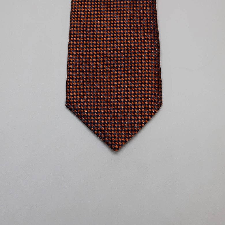 Olive Green Plain Woven Silk Tie - Image 4