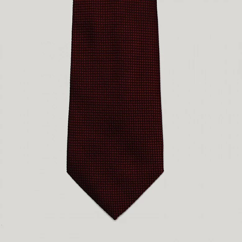 Olive Green Plain Woven Silk Tie - Image 5