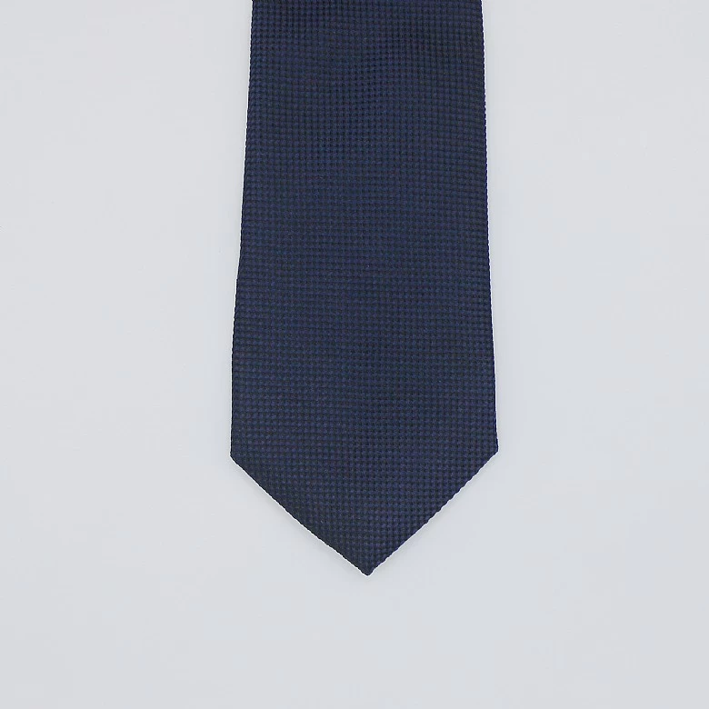 Orange Plain Woven Silk Tie - Image 7