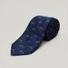 Navy Landrovers Printed Silk Tie