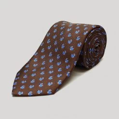 Brown Owls Printed Silk Tie