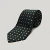 Green Diamonds Woven Silk Tie