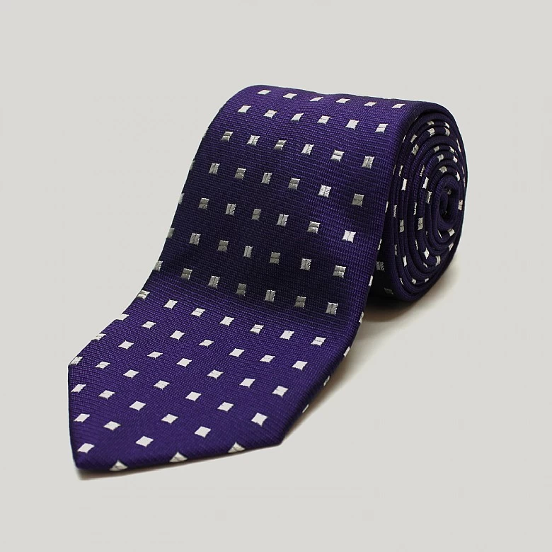 Purple Diamonds Woven Silk Tie