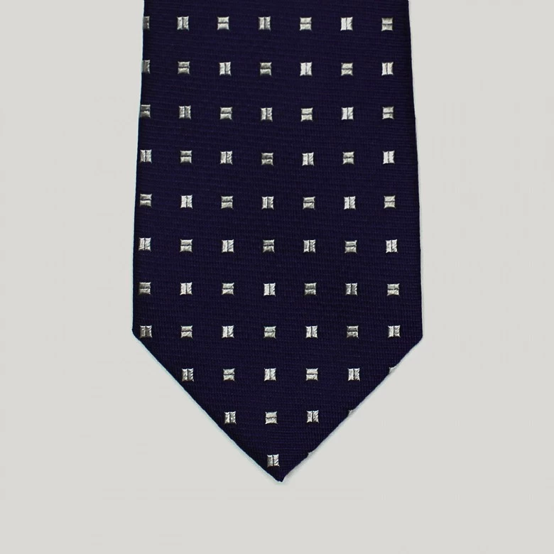 Purple Diamonds Woven Silk Tie - Image 2