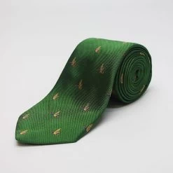 Green Ducks Woven Silk Tie