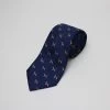 Navy Dogs Printed Silk Tie