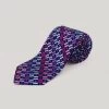 Navy Abstract Woven Silk Tie
