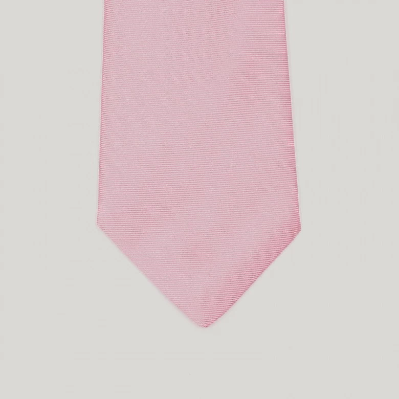 Yellow Plain Woven Silk Tie - Image 4