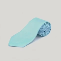 Teal Plain Woven Silk Tie