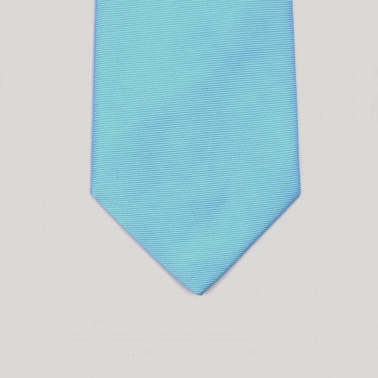 Yellow Plain Woven Silk Tie - Image 5