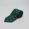 Dark Green Fighter Planes Printed Silk Tie