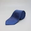 Navy Lattice Woven Silk Tie