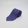 Blue And Violet Small Floral Woven Silk Tie
