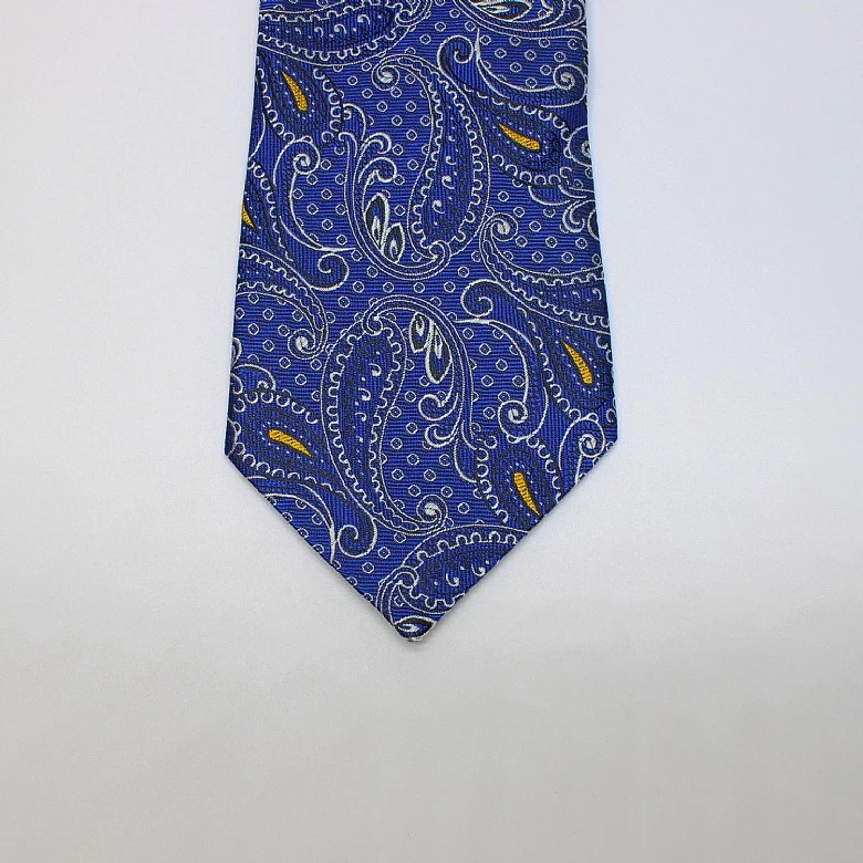 Purple Paisley Woven Silk Tie - Image 3