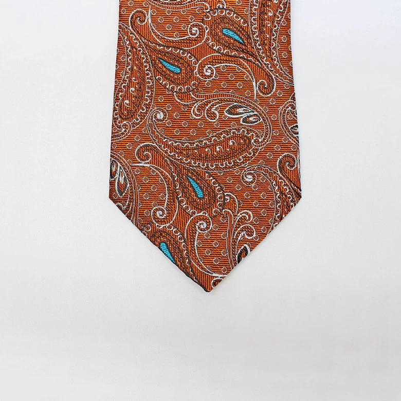 Purple Paisley Woven Silk Tie - Image 4
