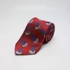 Red Double Teardrop Woven Silk Tie