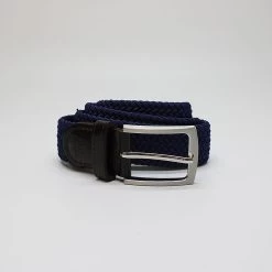 Navy Lattice Elasticated Belt