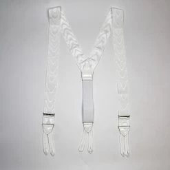 White Silk Evening Braces