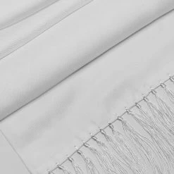White Silk Evening Scarf