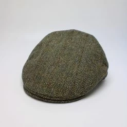 Dark Brown Harris Tweed Driver Cap