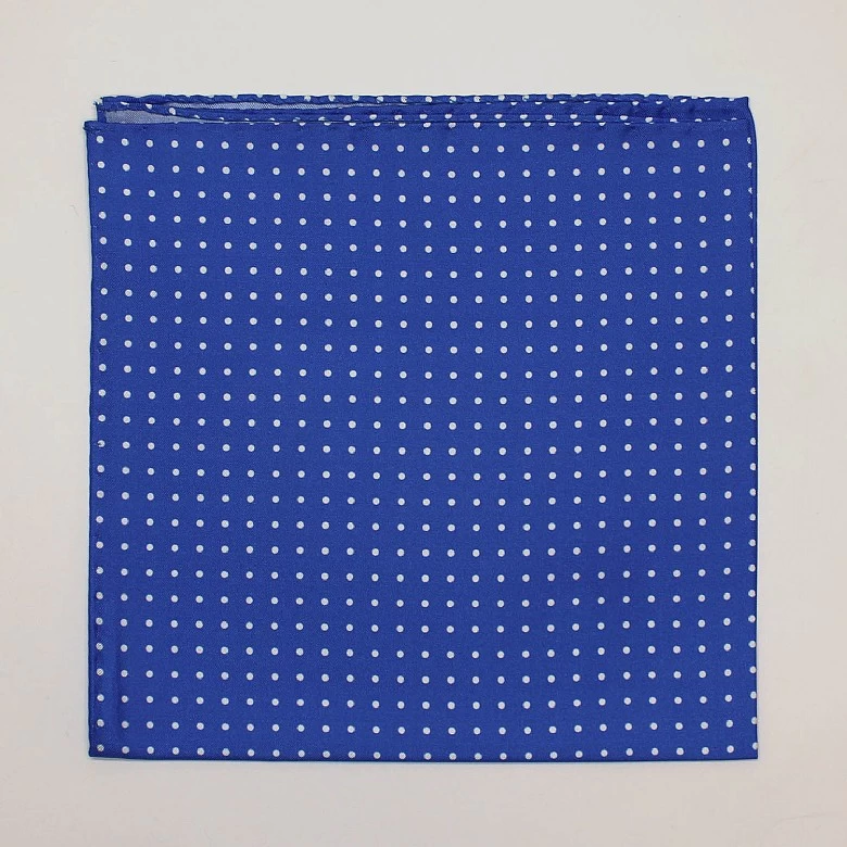 Navy And White Spot Printed Silk Hank - Image 3