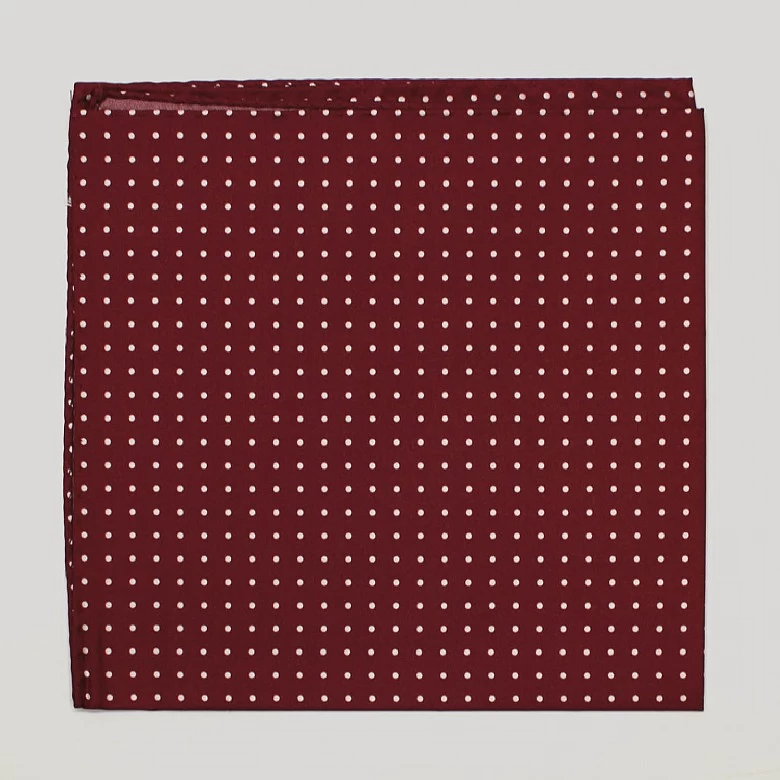 Navy And White Spot Printed Silk Hank - Image 4