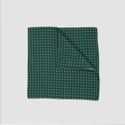 Green And White Spot Printed Silk Hank