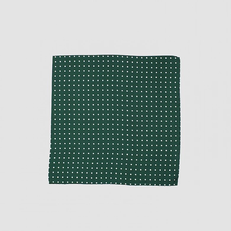 Navy And White Spot Printed Silk Hank - Image 5